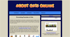 Desktop Screenshot of aboutcatsonline.com